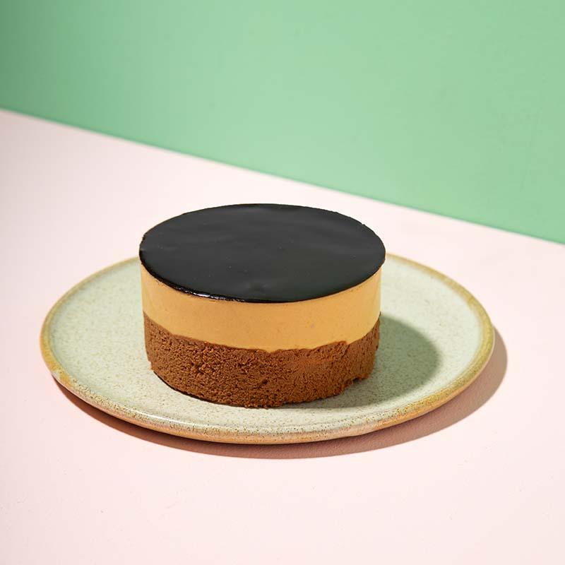 Caja x6 Mousse de chocolate semiamargo  y mousse de dulce de leche mini